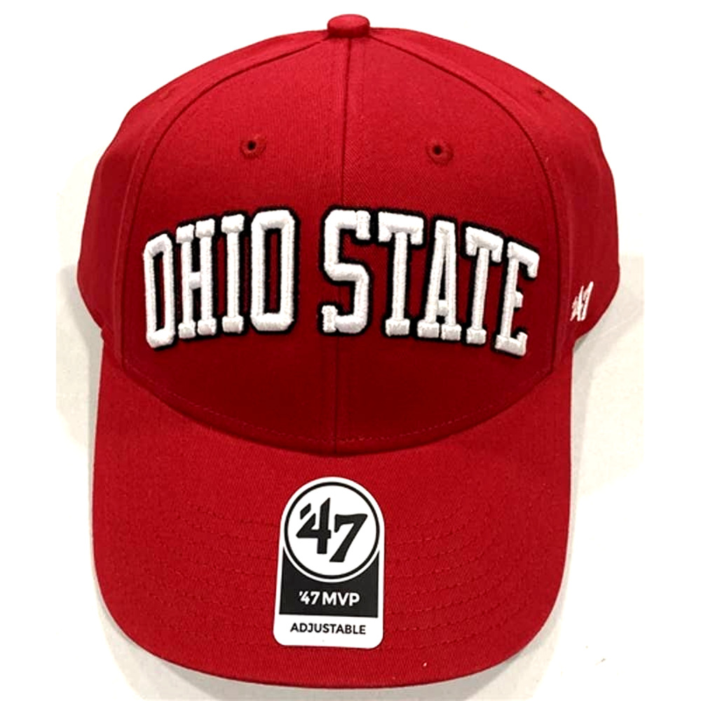 Ohio State Buckeyes Adjustable Hat NCAA Red  Script MVP Big Ten New